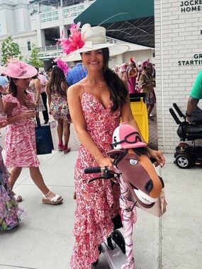 Pink Floral Derby Dress